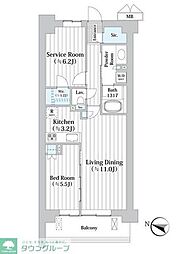 アビティグランデ砧 1SLDKの間取図画像
