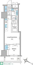 ルフォンプログレ北新宿 1DKの間取図画像