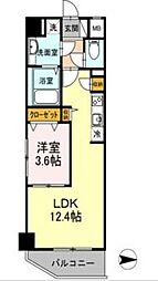 クラヴィーア練馬 1LDKの間取図画像
