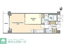 BLESS中野弥生町 1LDKの間取図画像