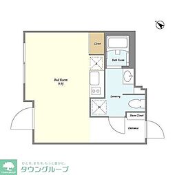 NOZOMIOPREMIER幡ヶ谷 ワンルームの間取図画像
