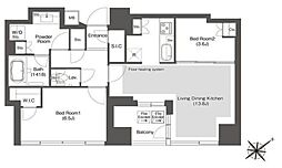 コンフォリア新中野 2LDKの間取図画像