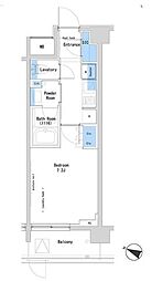 ルフォンプログレ中野富士見町ザ・レジデンス 1Kの間取図画像