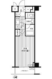 グランハイツ東新宿 1Kの間取図画像