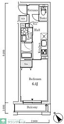 S.E.S. 1Kの間取図画像