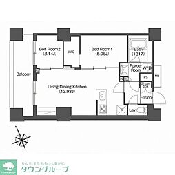 コンフォリア西荻窪 2LDKの間取図画像