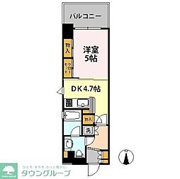 藤和シティスクエア三鷹駅前 1DKの間取図画像