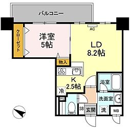 HeimRose7 1LDKの間取図画像