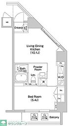 コンフォリア西新宿 1LDKの間取図画像