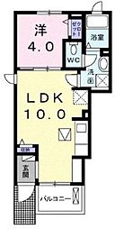 サン・グレース 1LDKの間取図画像