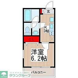 ファインビレッジ桜台 1Kの間取図画像