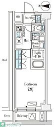 ARKMARK新宿西落合 1Kの間取図画像