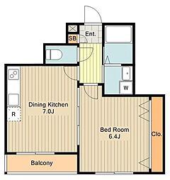 COLIAS 1DKの間取図画像