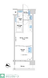 ルフォンプログレ中野富士見町ザ・レジデンス 1DKの間取図画像