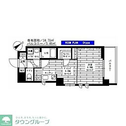 ステージグランデ江古田 1DKの間取図画像