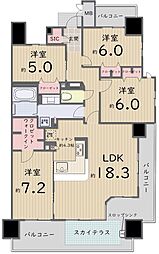 ロイヤルガーデン栗林駅東 4LDKの間取図画像