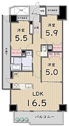 アルファパーク太田 3LDKの間取図画像