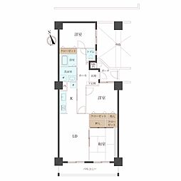 サーパス井尻 3LDKの間取図画像