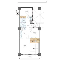 サーパス井尻 3LDKの間取図画像