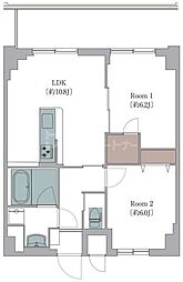 都営新宿線 瑞江駅 徒歩7分の賃貸マンション 5階1SLDKの間取り