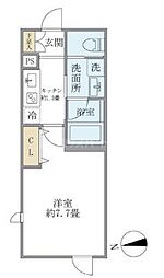 JR総武線 新小岩駅 徒歩4分の賃貸マンション 3階1Kの間取り