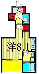 JR総武線 小岩駅 徒歩12分の賃貸アパート 1階ワンルームの間取り