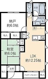 都営新宿線 篠崎駅 徒歩8分の賃貸アパート 1階1SLDKの間取り