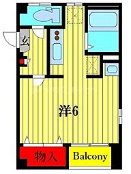 都営新宿線 篠崎駅 徒歩5分の賃貸マンション 1階1Kの間取り