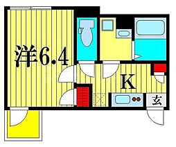 京成金町線 柴又駅 徒歩2分の賃貸マンション 1階1Kの間取り
