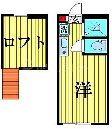 JR総武線 小岩駅 徒歩8分の賃貸アパート 1階ワンルームの間取り