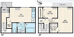 都営新宿線 一之江駅 徒歩10分の賃貸一戸建て 2DKの間取り