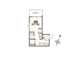 京成本線 京成小岩駅 徒歩3分の賃貸アパート 3階ワンルームの間取り