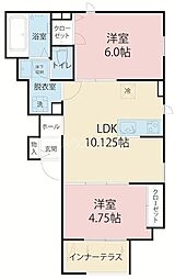 江戸川区松島3丁目マンション 2LDKの間取図画像