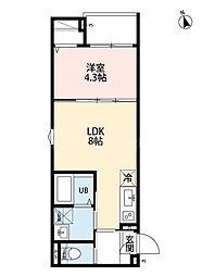Fiore 柴又 1LDKの間取図画像
