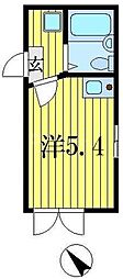 エルプレミア平井 ワンルームの間取図画像