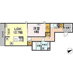 SISU 1LDKの間取図画像