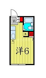 ベルハイム.A ワンルームの間取図画像