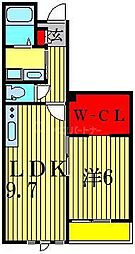 LANAIHOUSENOAH 1LDKの間取図画像