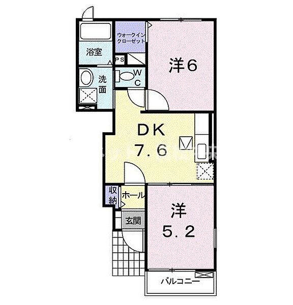 グリーン　ブリッサ 105｜香川県坂出市西庄町(賃貸アパート2DK・1階・42.98㎡)の写真 その2