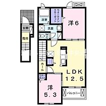 グレーシア上林II 201 ｜ 香川県高松市上林町129番地2（賃貸アパート2LDK・2階・57.32㎡） その2