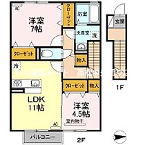 セジュール澄III B棟 202 ｜ 香川県善通寺市原田町（賃貸アパート2LDK・2階・63.35㎡） その2