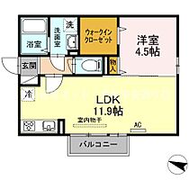 ルクラン 205 ｜ 香川県丸亀市原田町（賃貸アパート1LDK・2階・40.18㎡） その2