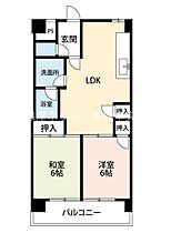 ニューセンチュリー 701 ｜ 香川県善通寺市文京町2丁目2-11（賃貸マンション2LDK・7階・55.48㎡） その2