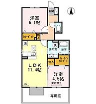 グランシャリオ 102 ｜ 香川県高松市小村町（賃貸アパート2LDK・1階・54.14㎡） その2