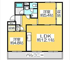 ヴィラナリー屋島3号棟 302 ｜ 香川県高松市屋島西町2475-1（賃貸マンション2LDK・1階・54.38㎡） その2