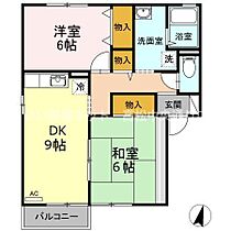 ハイツ田園 II A棟 A102 ｜ 香川県丸亀市川西町南（賃貸アパート2LDK・1階・55.20㎡） その2