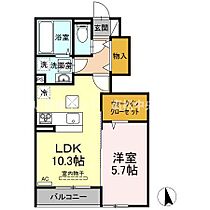 カーサ仏生山VII 102 ｜ 香川県高松市仏生山町甲（賃貸アパート1LDK・1階・42.57㎡） その2