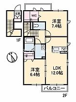 ル・シエル A棟 201 ｜ 香川県高松市勅使町（賃貸アパート2LDK・2階・66.72㎡） その2