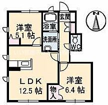 ブランシェTRK 103 ｜ 香川県高松市植松町（賃貸アパート2LDK・1階・54.01㎡） その2