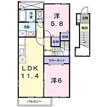 リバーサイド本山　Ｊ 203 ｜ 香川県三豊市豊中町本山乙607番地7（賃貸アパート2LDK・2階・54.85㎡） その2